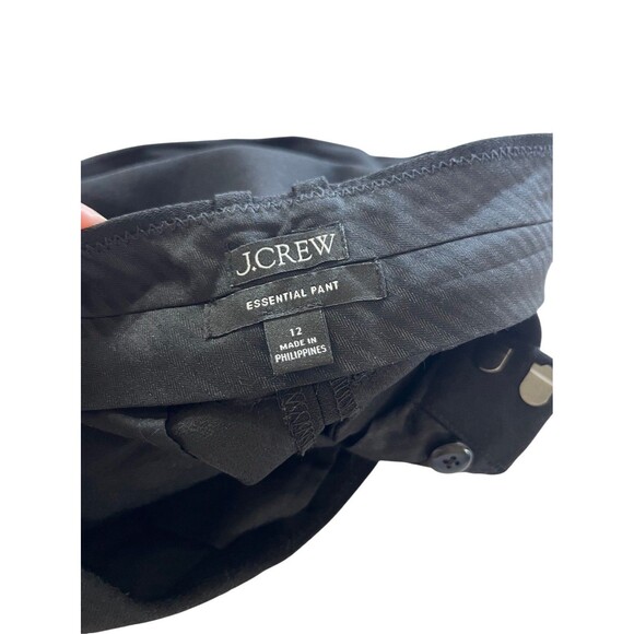 J Crew Essential Pants Straight Leg High Rise Size 12 Black - Picture 6 of 6